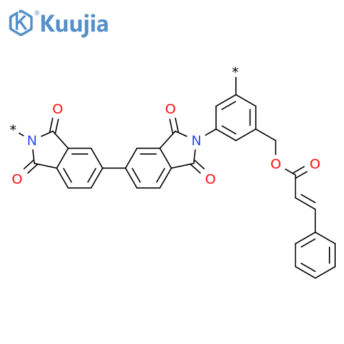 POLY[(1,1',3,3'-TETRAHYDRO-1,1',3,3'-TETRAOXO[5,5'-BI-2H-ISOINDOLE]-2,2'-DIYL)[5-[[(1-OXO-3-PHENYL-2-PROPENYL)OXY]METHYL]-1,3-PHENYLENE]] structure