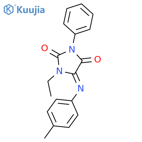 2,4-IMIDAZOLIDINEDIONE, 1-ETHYL-5-[(4-METHYLPHENYL)IMINO]-3-PHENYL- structure