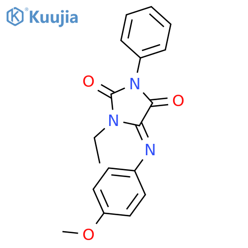 2,4-Imidazolidinedione, 1-ethyl-5-[(4-methoxyphenyl)imino]-3-phenyl- structure