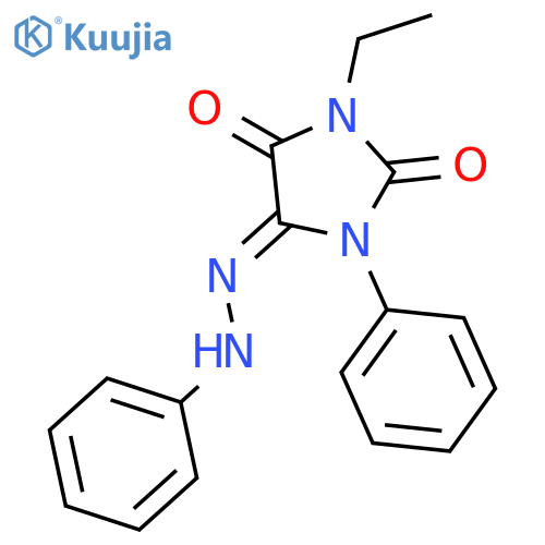 IMIDAZOLIDINETRIONE, ETHYLPHENYL-, 5-(PHENYLHYDRAZONE) structure