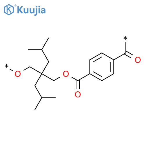 POLY[OXY[2,2-BIS(2-METHYLPROPYL)-1,3-PROPANEDIYL]OXYCARBONYL-1,4-PHENYLENECARBONYL] structure