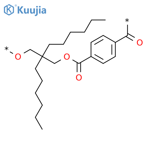 Poly[oxy(2,2-dihexyl-1,3-propanediyl)oxycarbonyl-1,4-phenylenecarbonyl] structure
