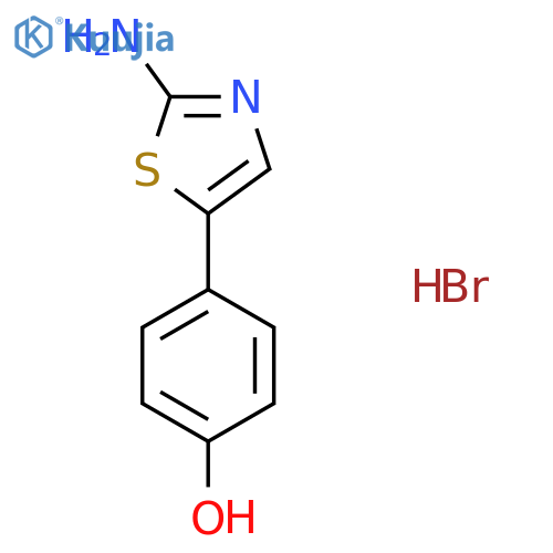 4-(2-Amino-1,3-thiazol-5-yl)phenol hydrobromide structure