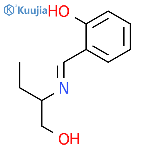 Phenol, 2-[[[1-(hydroxymethyl)propyl]imino]methyl]- structure