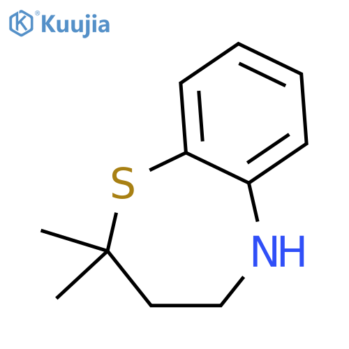 2,2-dimethyl-2,3,4,5-tetrahydro-1,5-benzothiazepine structure