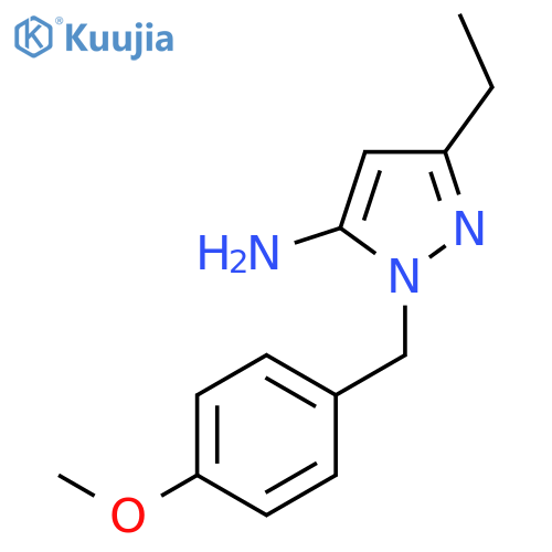 1H-PYRAZOL-5-AMINE, 3-ETHYL-1-[(4-METHOXYPHENYL)METHYL]- structure