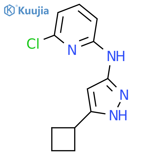 2-PYRIDINAMINE, 6-CHLORO-N-(5-CYCLOBUTYL-1H-PYRAZOL-3-YL)- structure