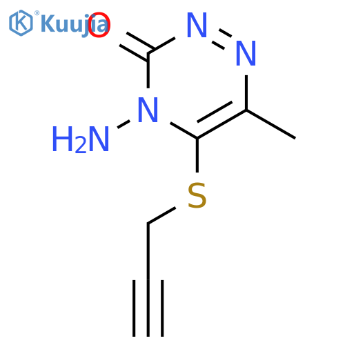 1,2,4-TRIAZIN-3(4H)-ONE, 4-AMINO-6-METHYL-5-(2-PROPYNYLTHIO)- structure