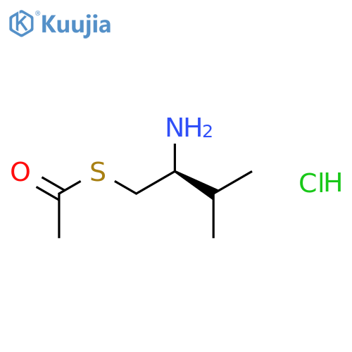 ETHANETHIOIC ACID, S-[(2S)-2-AMINO-3-METHYLBUTYL] ESTER, HYDROCHLORIDE structure