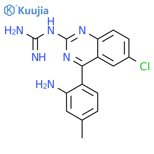 GUANIDINE, [4-(2-AMINO-4-METHYLPHENYL)-6-CHLORO-2-QUINAZOLINYL]- structure