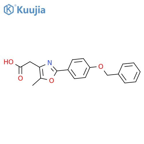 4-OXAZOLEACETIC ACID, 5-METHYL-2-[4-(PHENYLMETHOXY)PHENYL]- structure