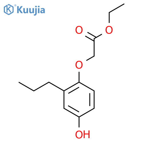 Acetic acid, (4-hydroxy-2-propylphenoxy)-, ethyl ester structure