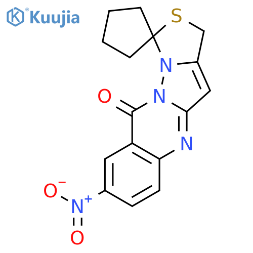 SPIRO[CYCLOPENTANE-1,3'-[3H]THIAZOLO[3',4':2,3]PYRAZOLO[5,1-B]QUINAZOLIN]-6'(1'H)-ONE, 8'-NITRO- structure