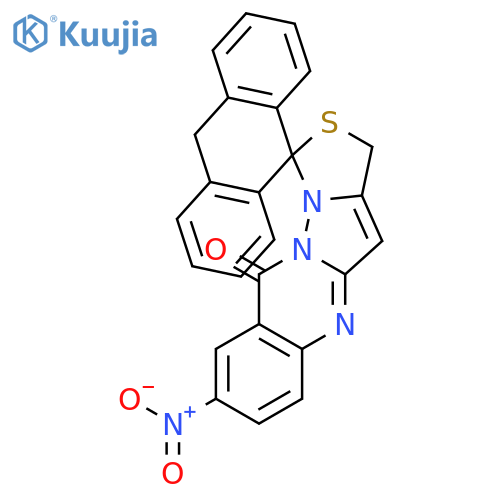 SPIRO[ANTHRACENE-9(10H),3'-[3H]THIAZOLO[3',4':2,3]PYRAZOLO[5,1-B]QUINAZOLIN]-6'(1'H)-ONE, 8'-NITRO- structure