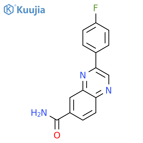 6-Quinoxalinecarboxamide, 3-(4-fluorophenyl)- structure