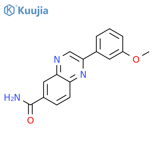 6-Quinoxalinecarboxamide, 2-(3-methoxyphenyl)- structure