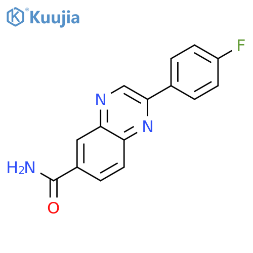 6-Quinoxalinecarboxamide, 2-(4-fluorophenyl)- structure