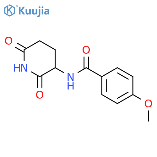 Benzamide, N-(2,6-dioxo-3-piperidinyl)-4-methoxy- structure