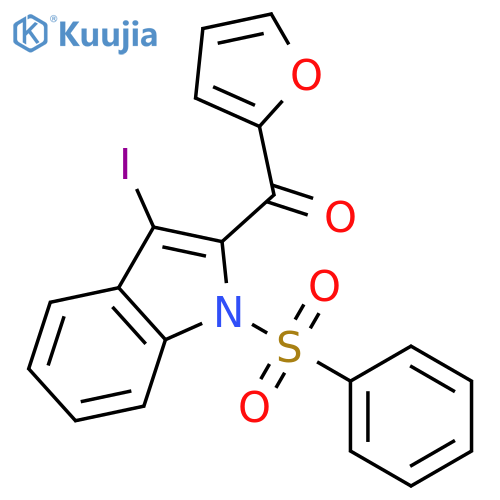 1H-Indole, 2-(2-furanylcarbonyl)-3-iodo-1-(phenylsulfonyl)- structure