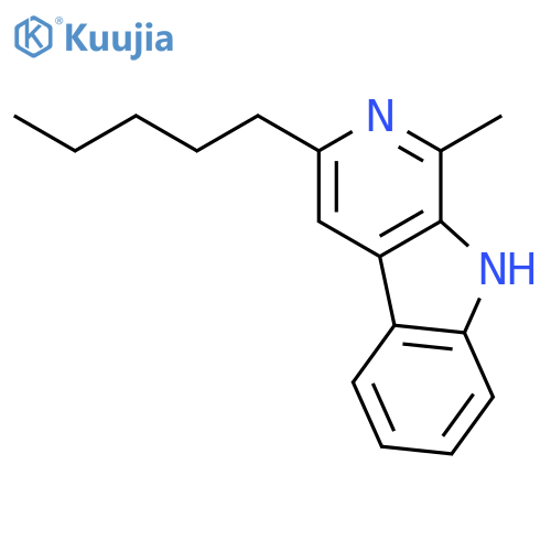 9H-PYRIDO[3,4-B]INDOLE, 1-METHYL-3-PENTYL- structure