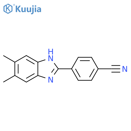 4-(5,6-Dimethyl-1H-benzimidazol-2-yl)benzonitrile structure