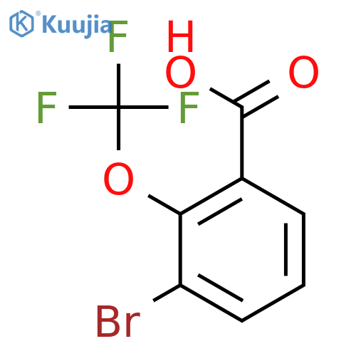 3-Bromo-2-(trifluoromethoxy)benzoic acid structure