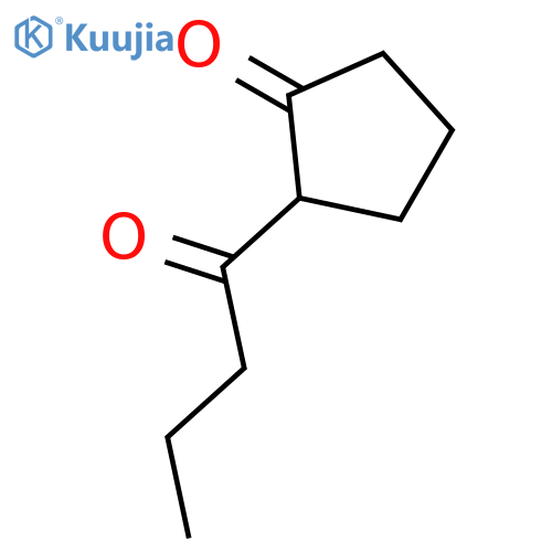 2-butanoylcyclopentan-1-one structure