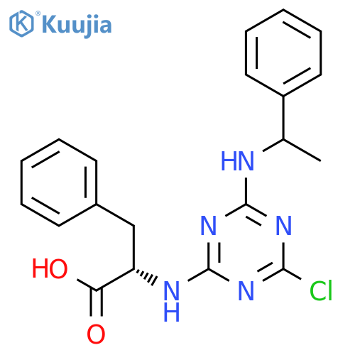 L-Phenylalanine, N-[4-chloro-6-[(1-phenylethyl)amino]-1,3,5-triazin-2-yl]- structure