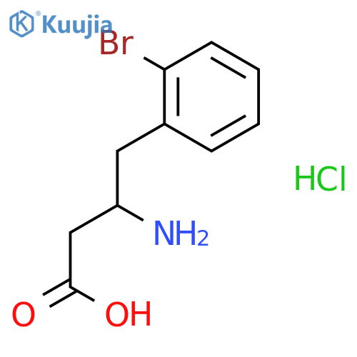 (S)-3-Amino-4-(2-bromophenyl)-butanoic acid hydrochloride structure