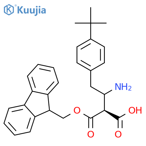 Benzenebutanoic acid,4-(1,1-dimethylethyl)-b-[[(9H-fluoren-9-ylmethoxy)carbonyl]amino]-, (bS)- structure