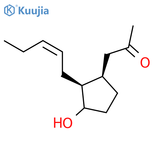 2-Propanone, 1-[(1R,2S)-3-hydroxy-2-(2Z)-2-pentenylcyclopentyl]-, rel- structure