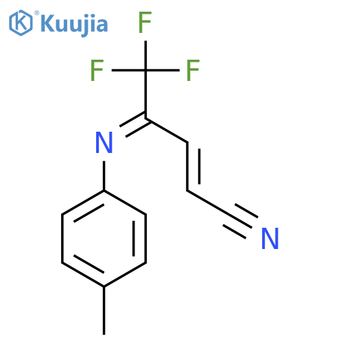 2-PENTENENITRILE, 5,5,5-TRIFLUORO-4-[(4-METHYLPHENYL)IMINO]- structure