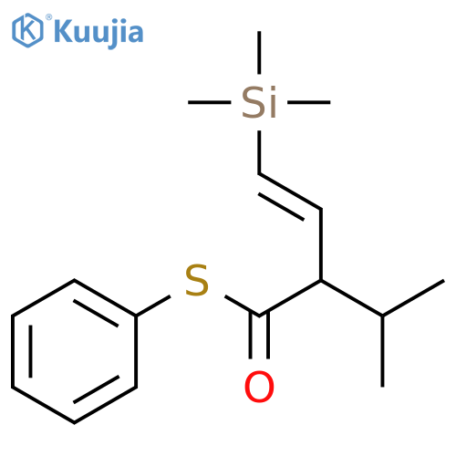 3-Butenethioic acid, 2-(1-methylethyl)-4-(trimethylsilyl)-, S-phenyl ester structure