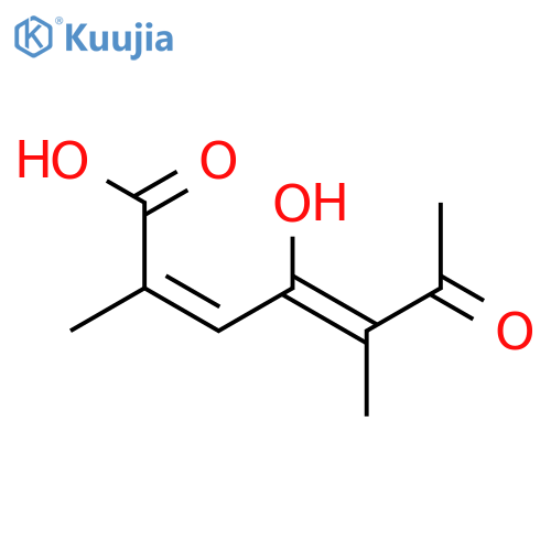 2,4-HEPTADIENOIC ACID, 4-HYDROXY-2,5-DIMETHYL-6-OXO-, (2Z,4Z)- structure