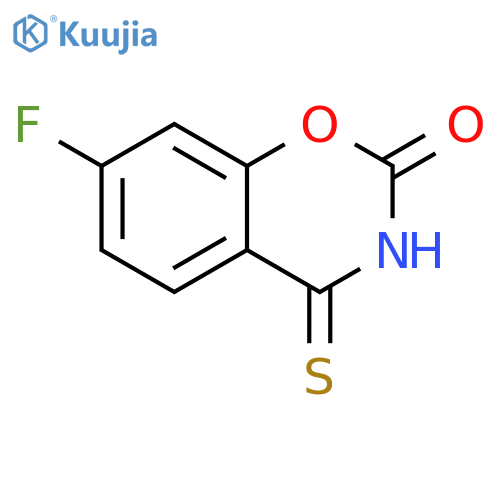 2H-1,3-Benzoxazin-2-one, 7-fluoro-3,4-dihydro-4-thioxo- structure