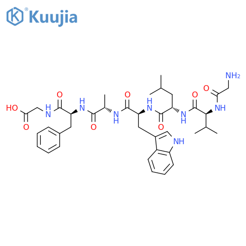 Glycine, glycyl-L-valyl-L-leucyl-L-tryptophyl-L-alanyl-L-phenylalanyl- structure