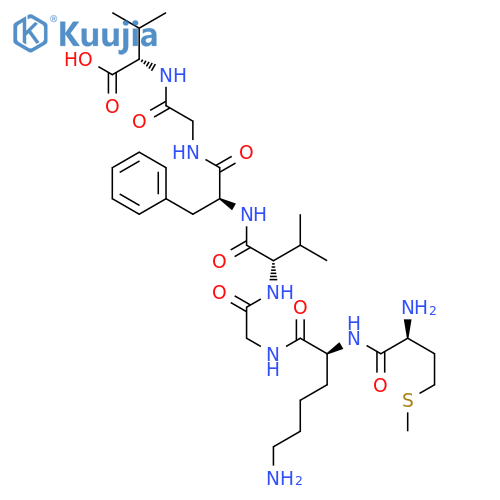 L-VALINE, L-METHIONYL-L-LYSYLGLYCYL-L-VALYL-L-PHENYLALANYLGLYCYL- structure