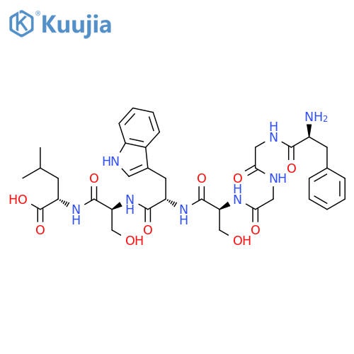 L-LEUCINE, L-PHENYLALANYLGLYCYLGLYCYL-L-SERYL-L-TRYPTOPHYL-L-SERYL- structure