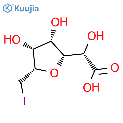 D-glycero-L-gluco-Heptonic acid, 3,6-anhydro-7-deoxy-7-iodo- structure