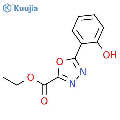 1,3,4-Oxadiazole-2-carboxylic acid, 5-(2-hydroxyphenyl)-, ethyl ester structure