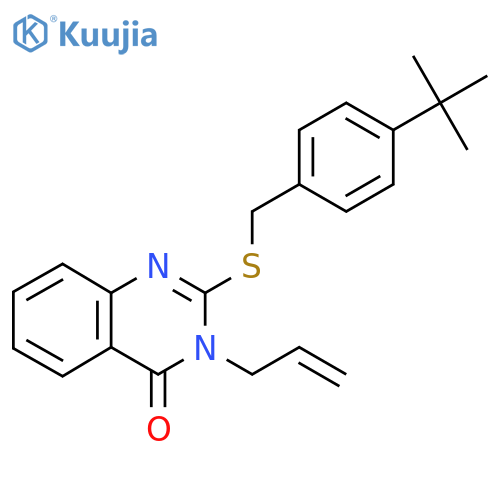 2-{(4-tert-butylphenyl)methylsulfanyl}-3-(prop-2-en-1-yl)-3,4-dihydroquinazolin-4-one structure