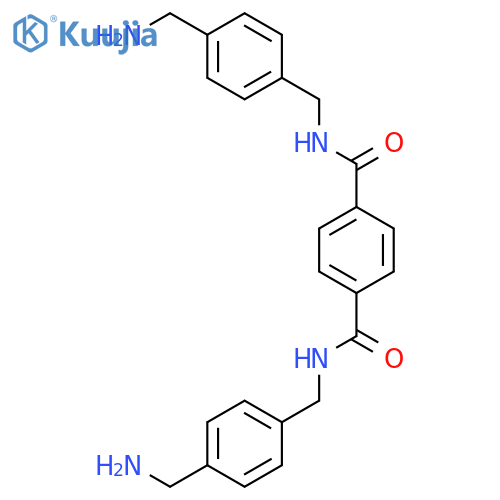 N~1~,N~4~-Bis{[4-(aminomethyl)phenyl]methyl}benzene-1,4-dicarboxamide structure