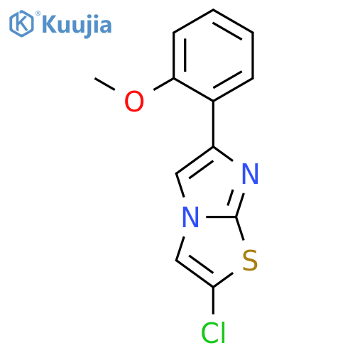 IMIDAZO[2,1-B]THIAZOLE, 2-CHLORO-6-(2-METHOXYPHENYL)- structure