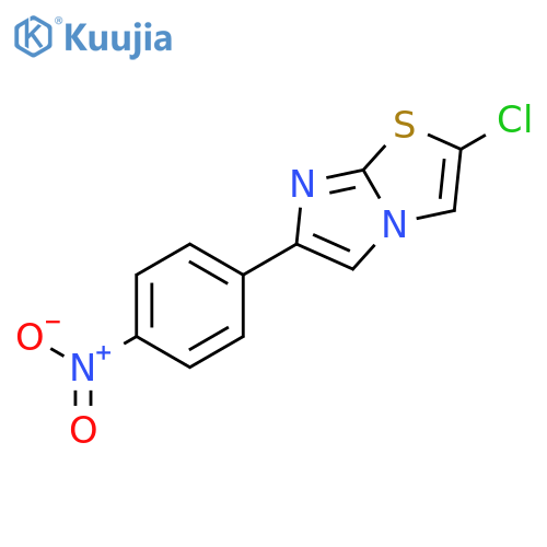 IMIDAZO[2,1-B]THIAZOLE, 2-CHLORO-6-(4-NITROPHENYL)- structure