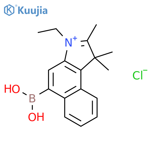1H-Benz[e]indolium, 5-borono-3-ethyl-1,1,2-trimethyl-, chloride structure