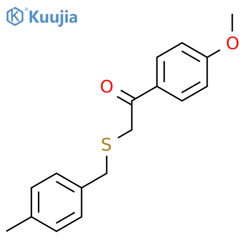 Ethanone, 1-(4-methoxyphenyl)-2-[[(4-methylphenyl)methyl]thio]- structure