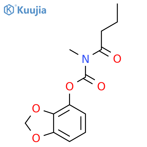 Carbamic acid, methyl(1-oxobutyl)-, 1,3-benzodioxol-4-yl ester structure