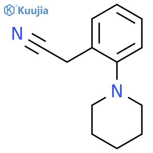 Benzeneacetonitrile, 2-(1-piperidinyl)- structure