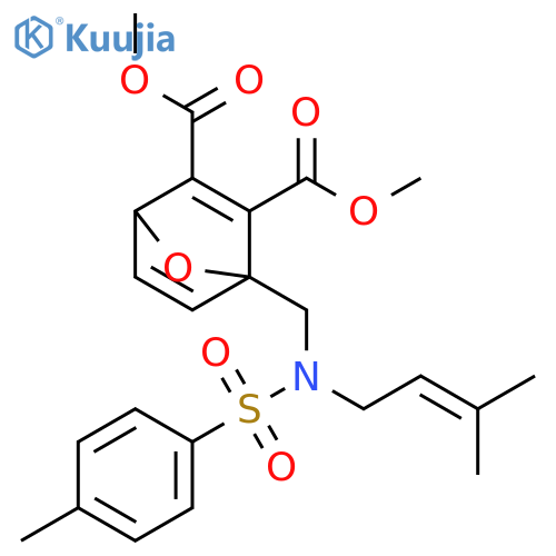 7-Oxabicyclo[2.2.1]hepta-2,5-diene-2,3-dicarboxylic acid, 1-[[(3-methyl-2-buten-1-yl)[(4-methylphenyl)sulfonyl]amino]methyl]-, 2,3-dimethyl ester structure