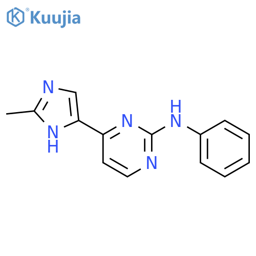 2-PYRIMIDINAMINE, 4-(2-METHYL-1H-IMIDAZOL-4-YL)-N-PHENYL- structure